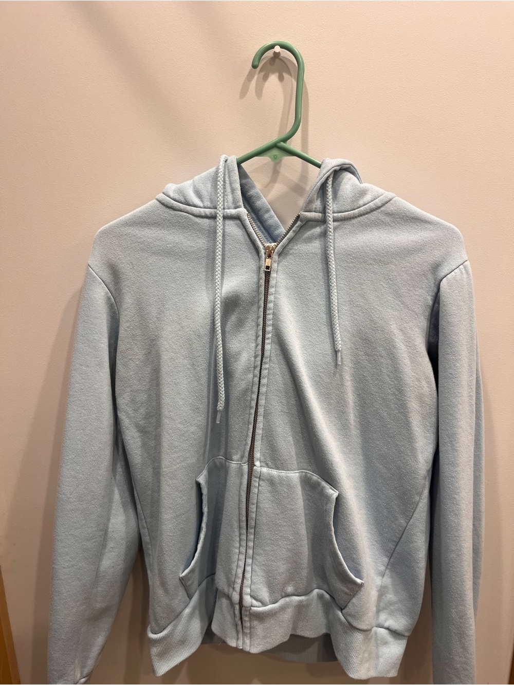 Women’s Light Blue Zip-Up Hoodie